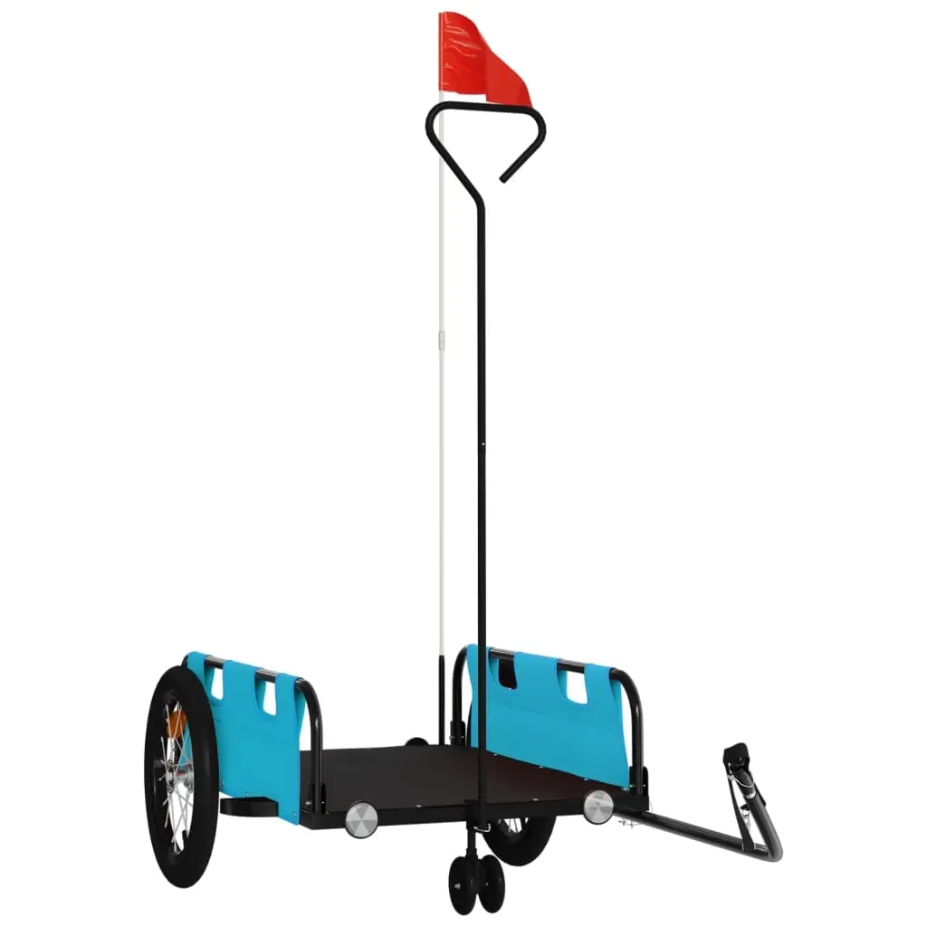 Bike Trailer Blue Oxford Fabric and Iron 94191 - Sports & Outdoor