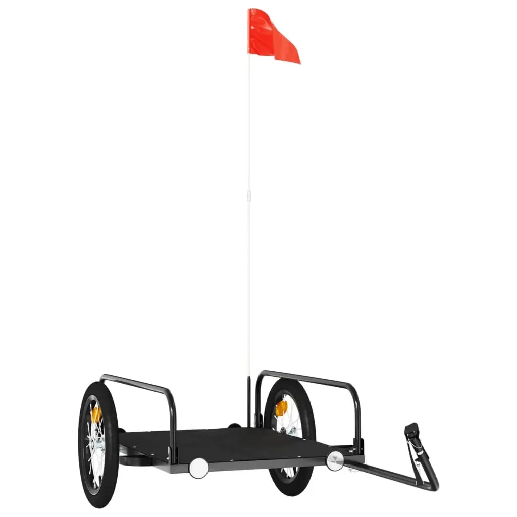 Bike Trailer Black 126x63x34 cm Iron 94202 - Sports & Outdoor