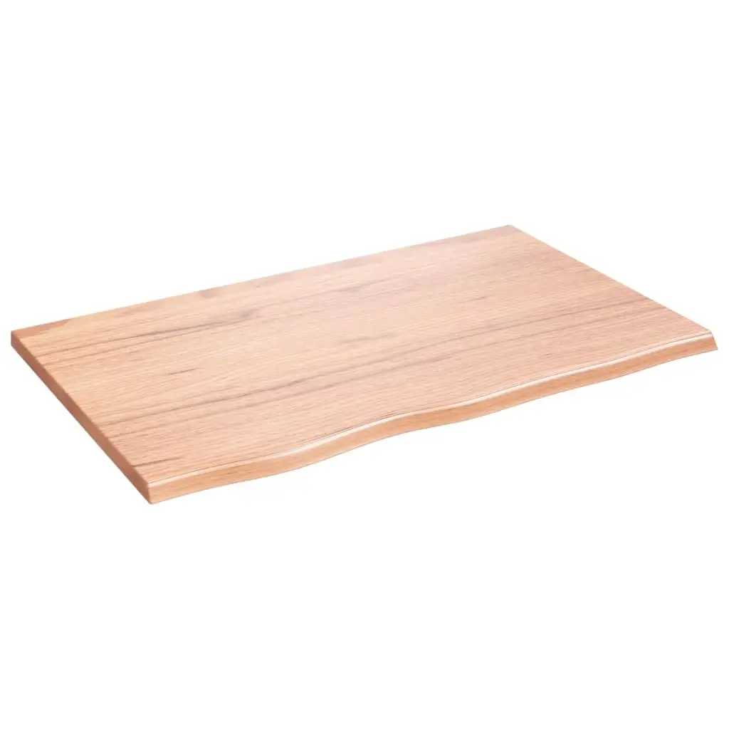 Table Top Light Brown 80x50x2 cm Treated Solid Wood Oak 3156356 - Furniture