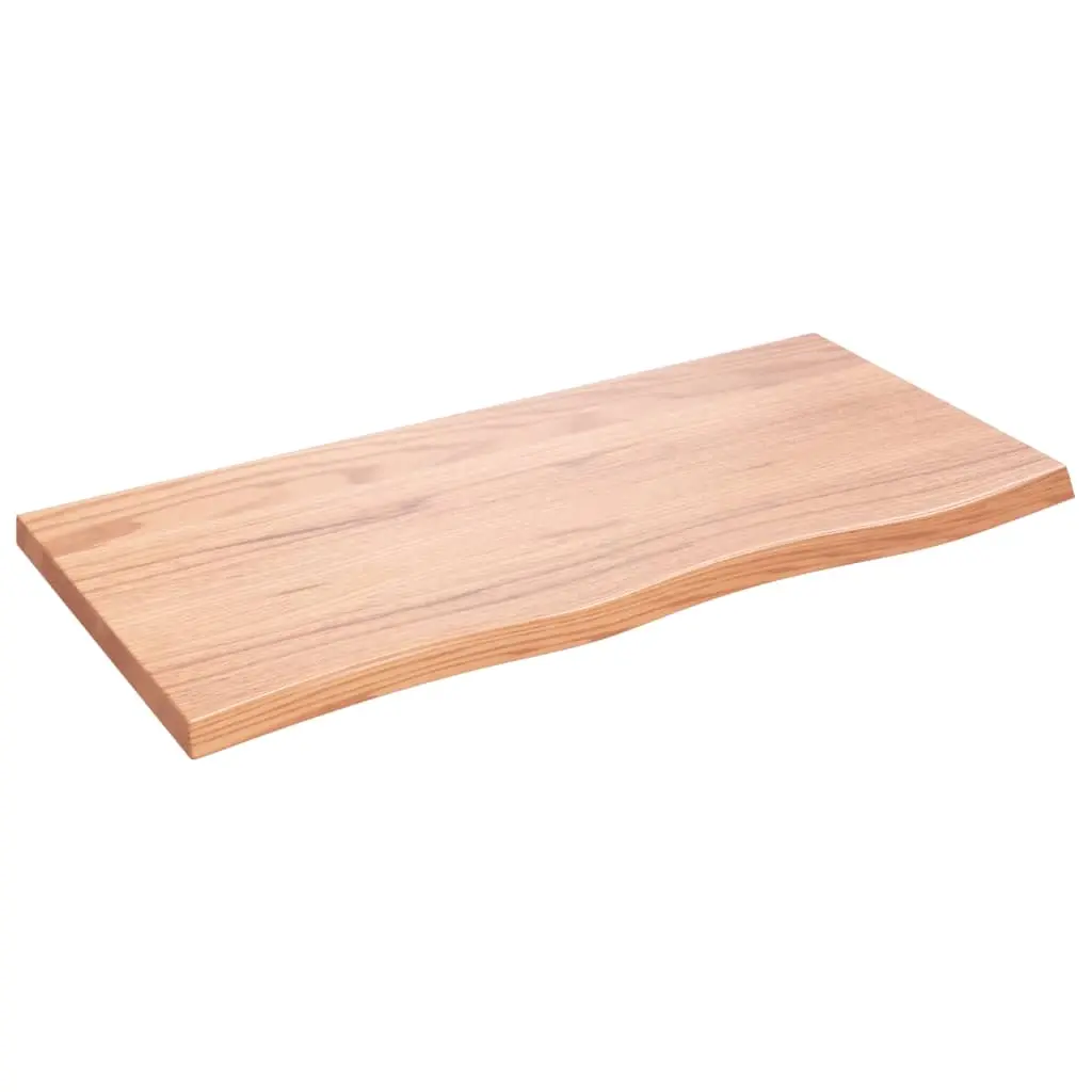 Table Top Light Brown 100x50x4 cm Treated Solid Wood Oak 3156366 - Furniture