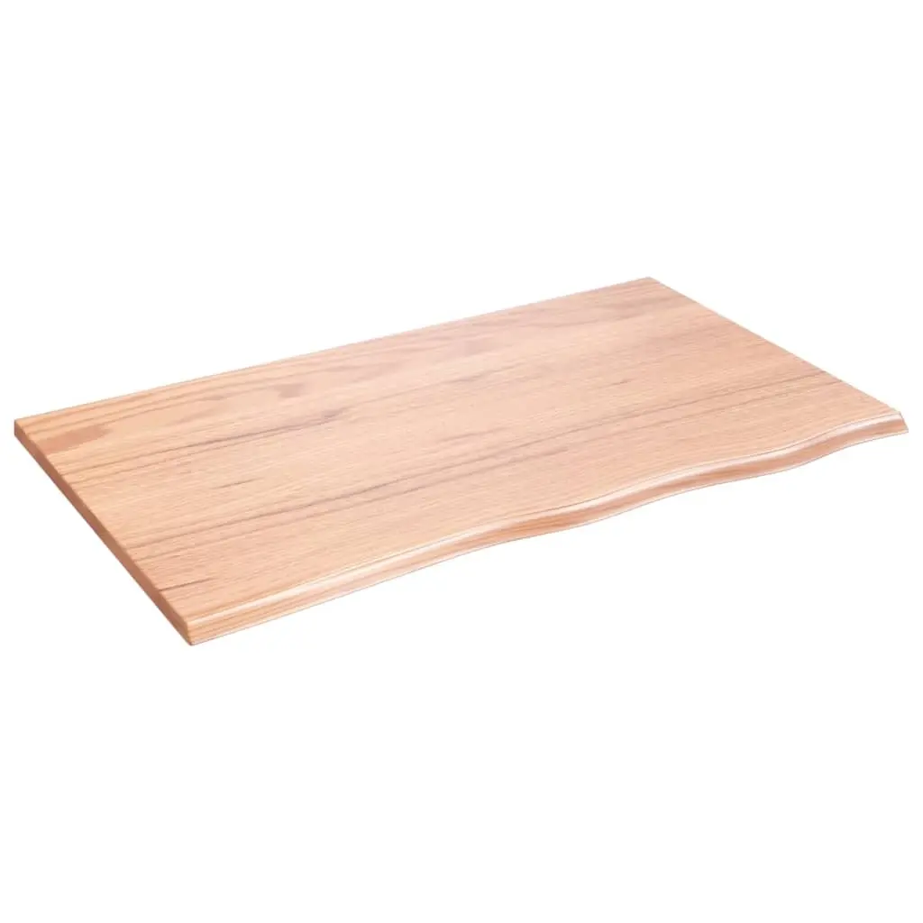 Table Top Light Brown 100x60x2 cm Treated Solid Wood Oak 3156368 - Furniture