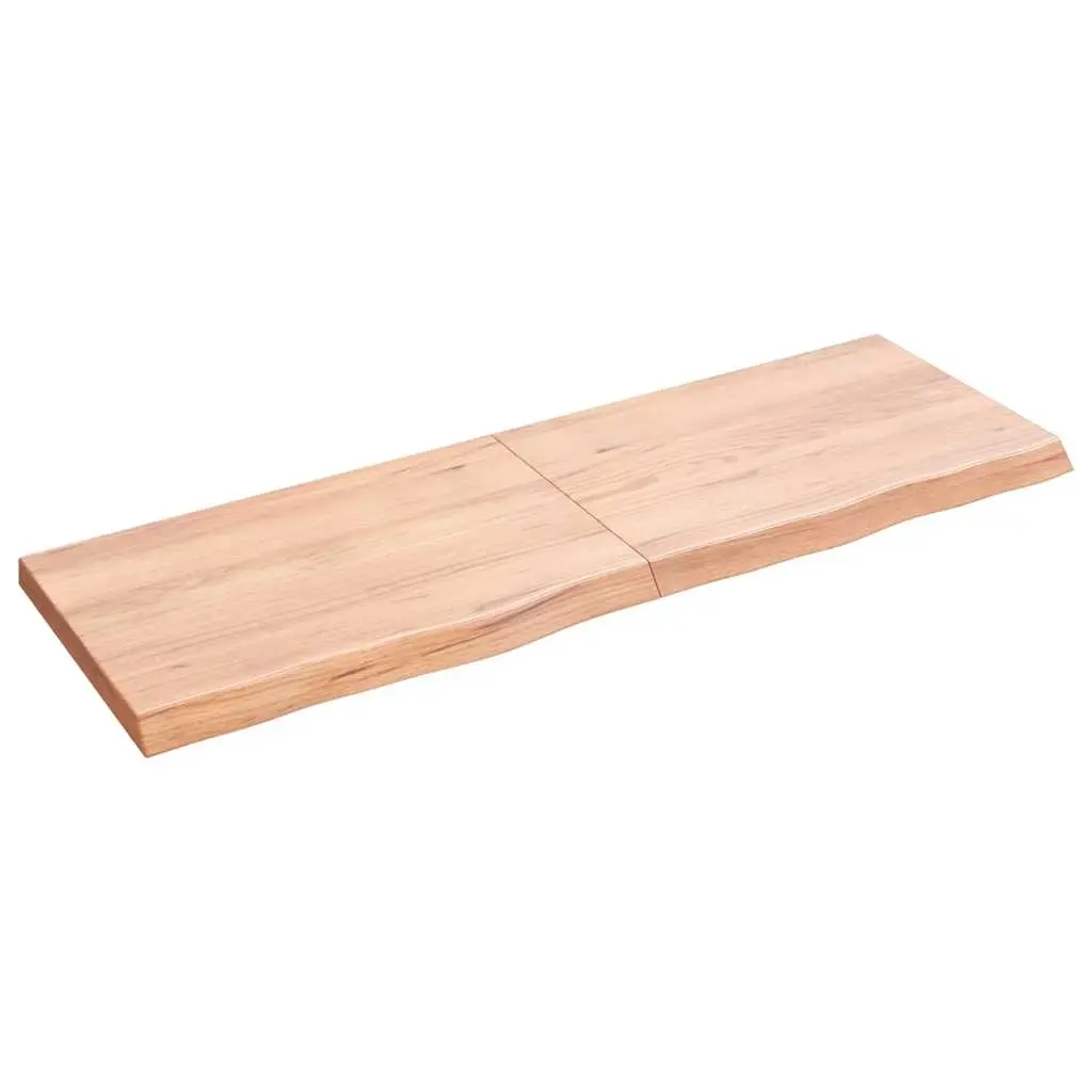 Table Top Light Brown 120x40x4 cm Treated Solid Wood Oak 3156371 - Furniture