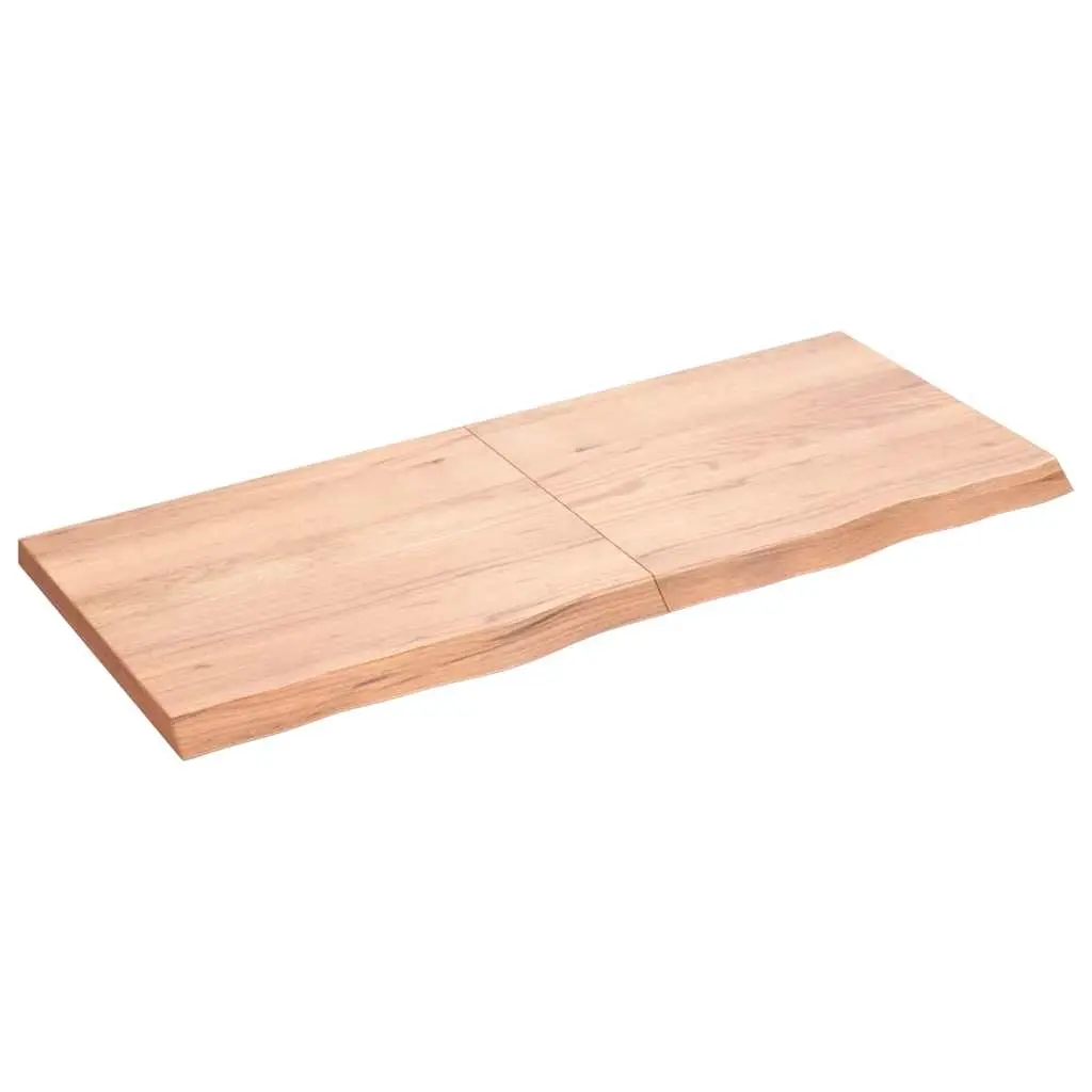Table Top Light Brown 120x50x4 cm Treated Solid Wood Oak 3156373 - Furniture