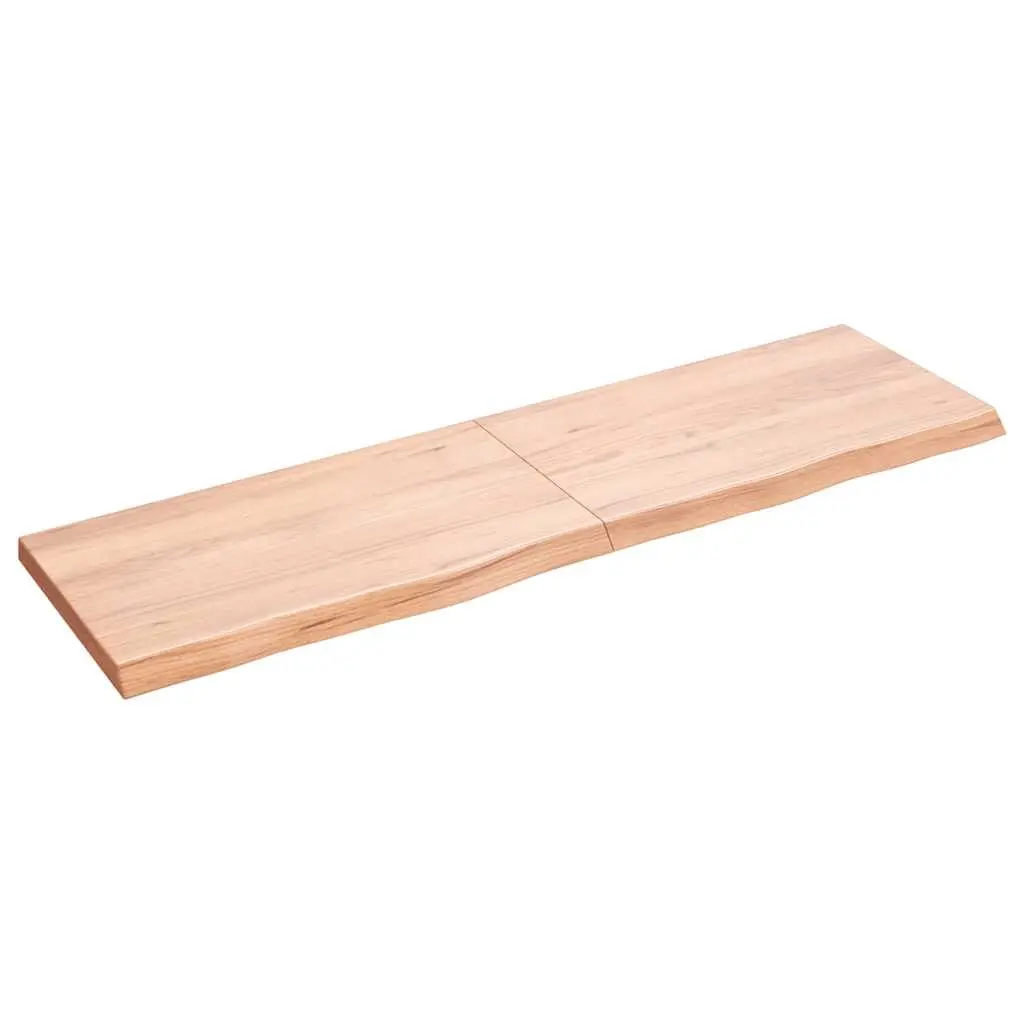 Table Top Light Brown 140x40x4 cm Treated Solid Wood Oak 3156377 - Furniture