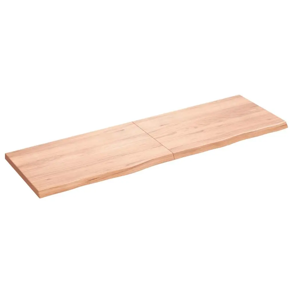 Table Top Light Brown 160x50x4 cm Treated Solid Wood Oak 3156385 - Furniture