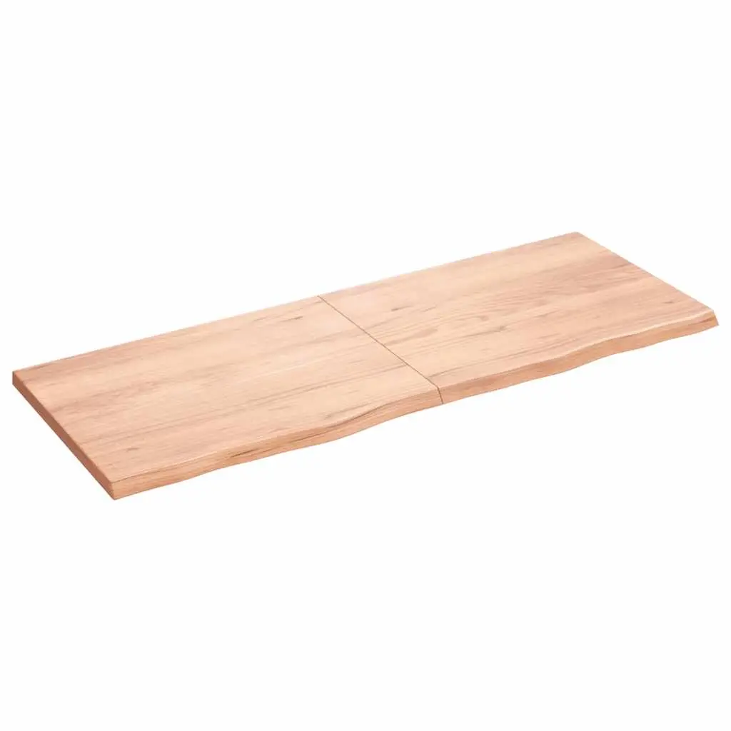 Table Top Light Brown 160x60x4 cm Treated Solid Wood Oak 3156387 - Furniture