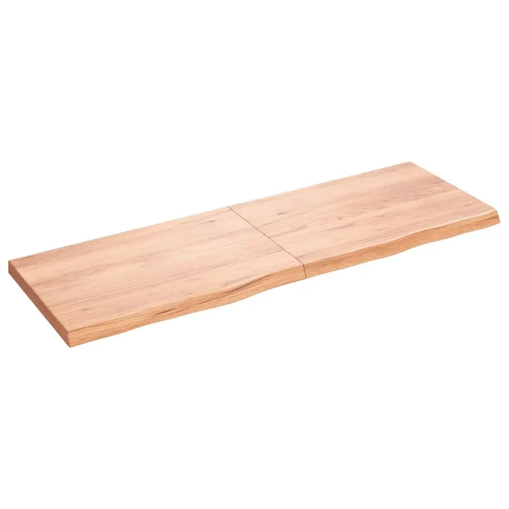 Table Top Light Brown 180x60x6 cm Treated Solid Wood Oak 3156394 - Furniture