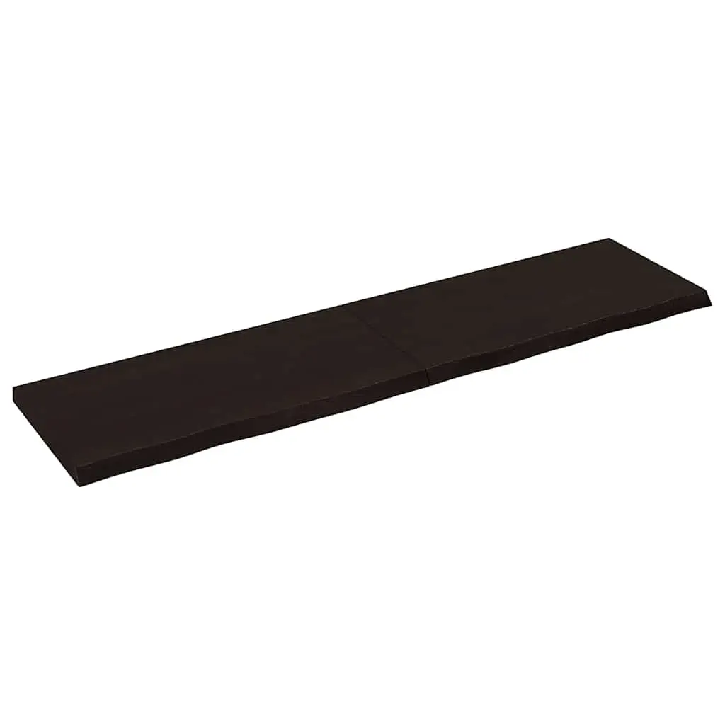 Table Top Dark Brown 160x40x4 cm Treated Solid Wood Oak 3156446 - Furniture