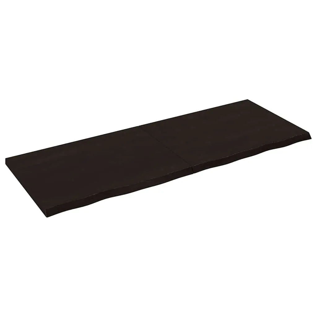 Table Top Dark Brown 160x60x4 cm Treated Solid Wood Oak 3156450 - Furniture