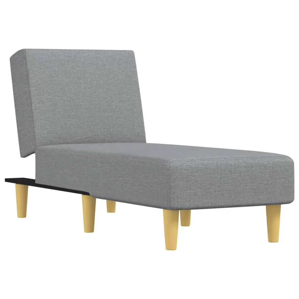 Chaise Longue Light Grey Fabric 352798 - Furniture