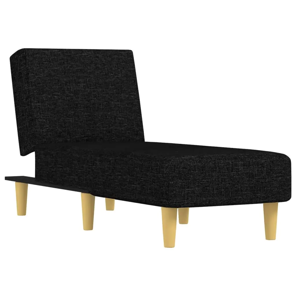 Chaise Longue Black Fabric 352800 - Furniture