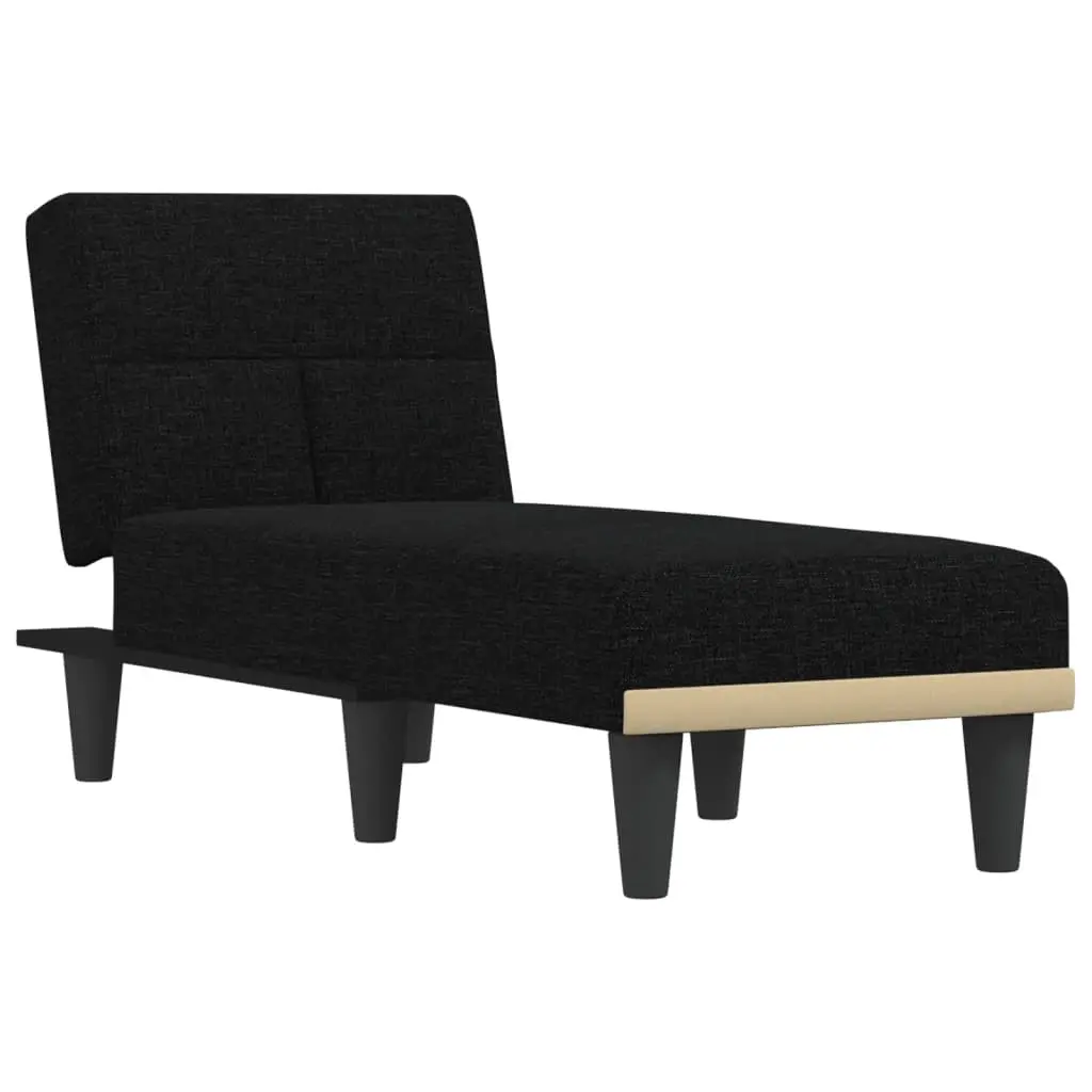 Chaise Longue Black Fabric 352818 - Furniture