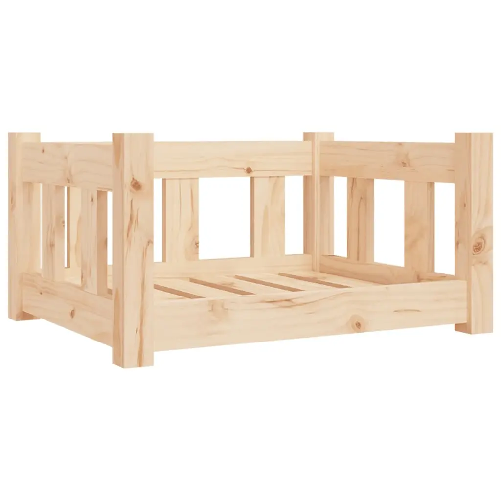 Dog Bed 55.5x45.5x28 cm Solid Wood Pine 833251 - Pets
