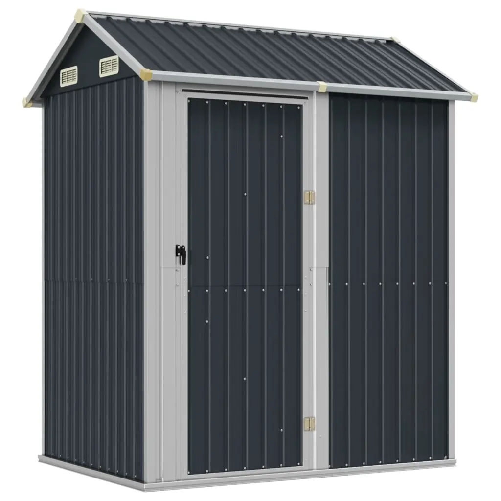 Garden Shed Anthracite 192x152.5x237 cm Galvanised Steel 364531 - Home & Garden