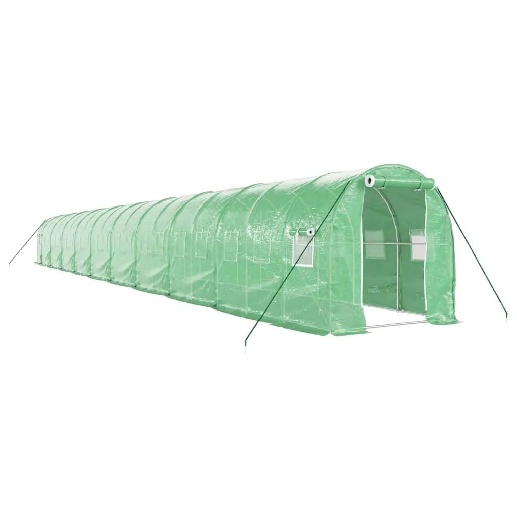 Greenhouse with Steel Frame Green 40 m² 20x2x2 m 3188025 - Home & Garden