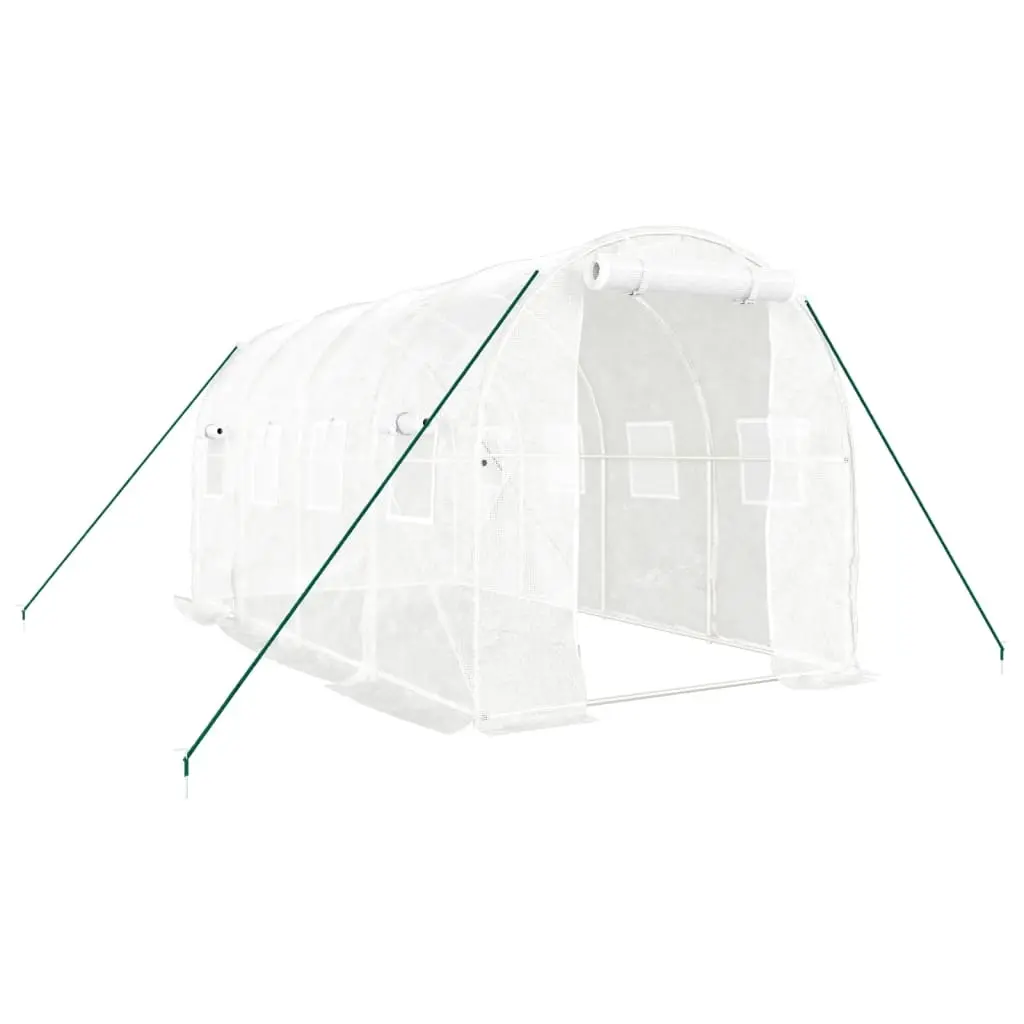 Greenhouse with Steel Frame White 8 m² 4x2x2 m 3188028 - Home & Garden