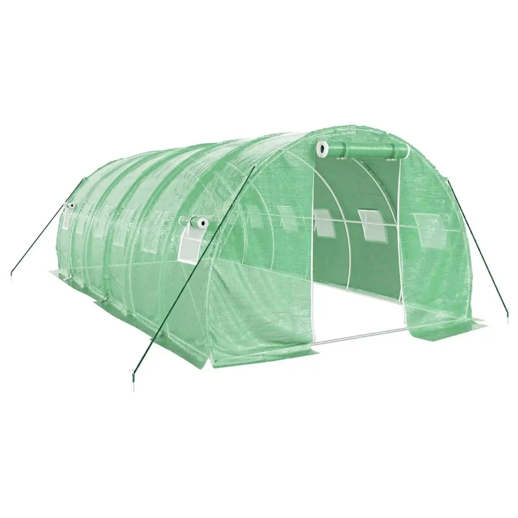 Greenhouse with Steel Frame Green 18 m² 6x3x2 m 3188040 - Home & Garden