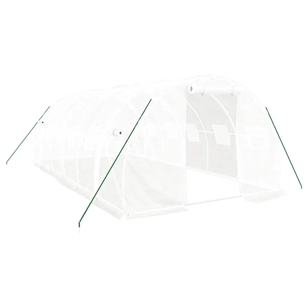 Greenhouse with Steel Frame White 18 m² 6x3x2 m 3188051 - Home & Garden