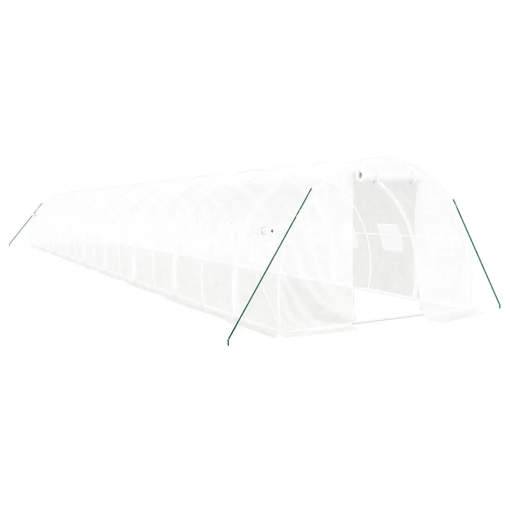 Greenhouse with Steel Frame White 54 m² 18x3x2 m 3188057 - Home & Garden