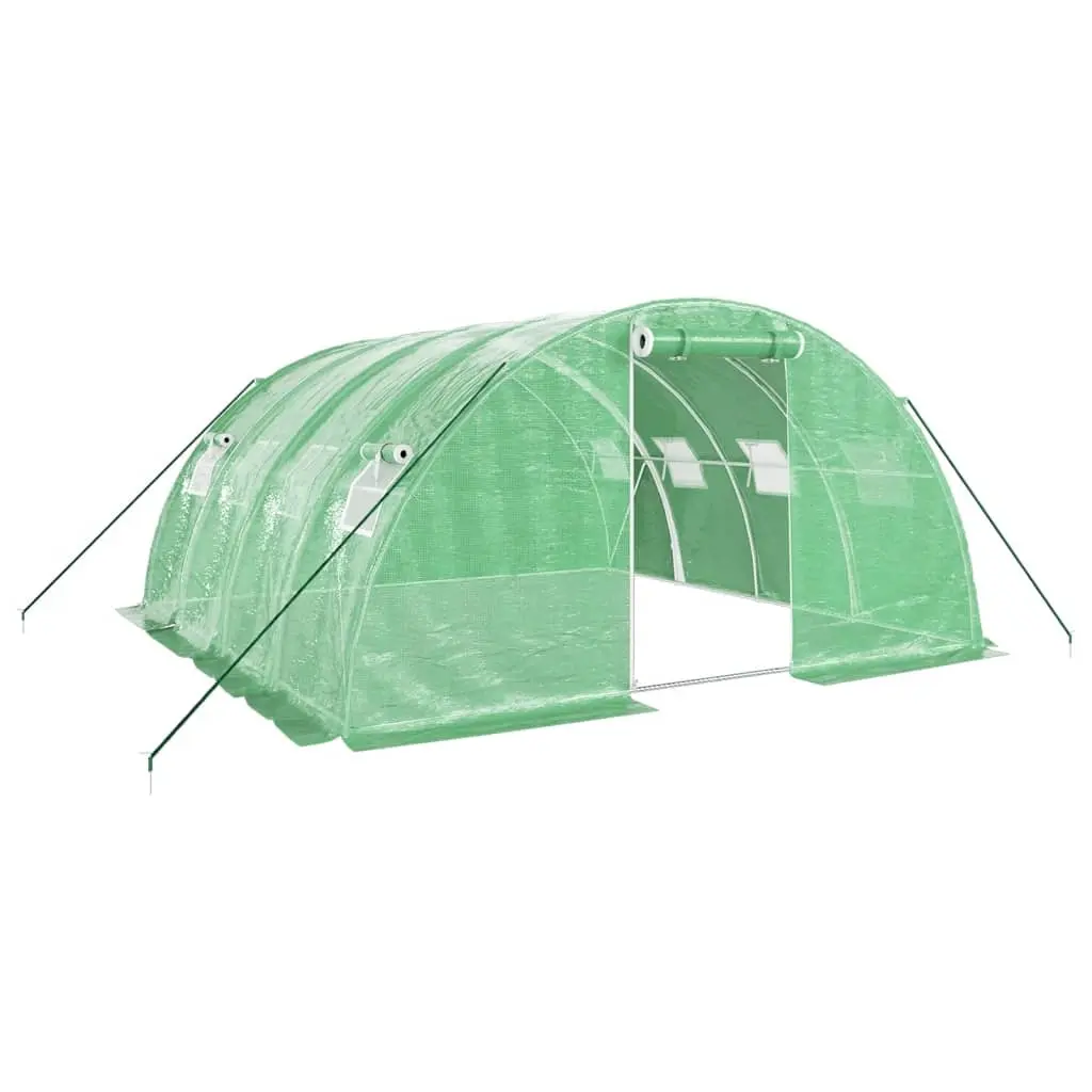 Greenhouse with Steel Frame Green 16 m² 4x4x2 m 3188061 - Home & Garden