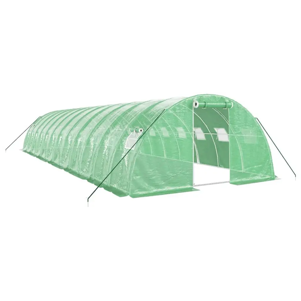 Greenhouse with Steel Frame Green 48 m² 12x4x2 m 3188065 - Home & Garden