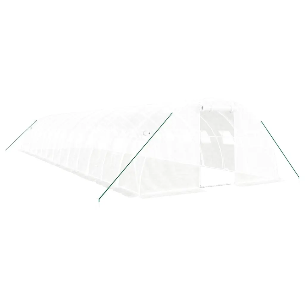Greenhouse with Steel Frame White 56 m² 14x4x2 m 3188077 - Home & Garden