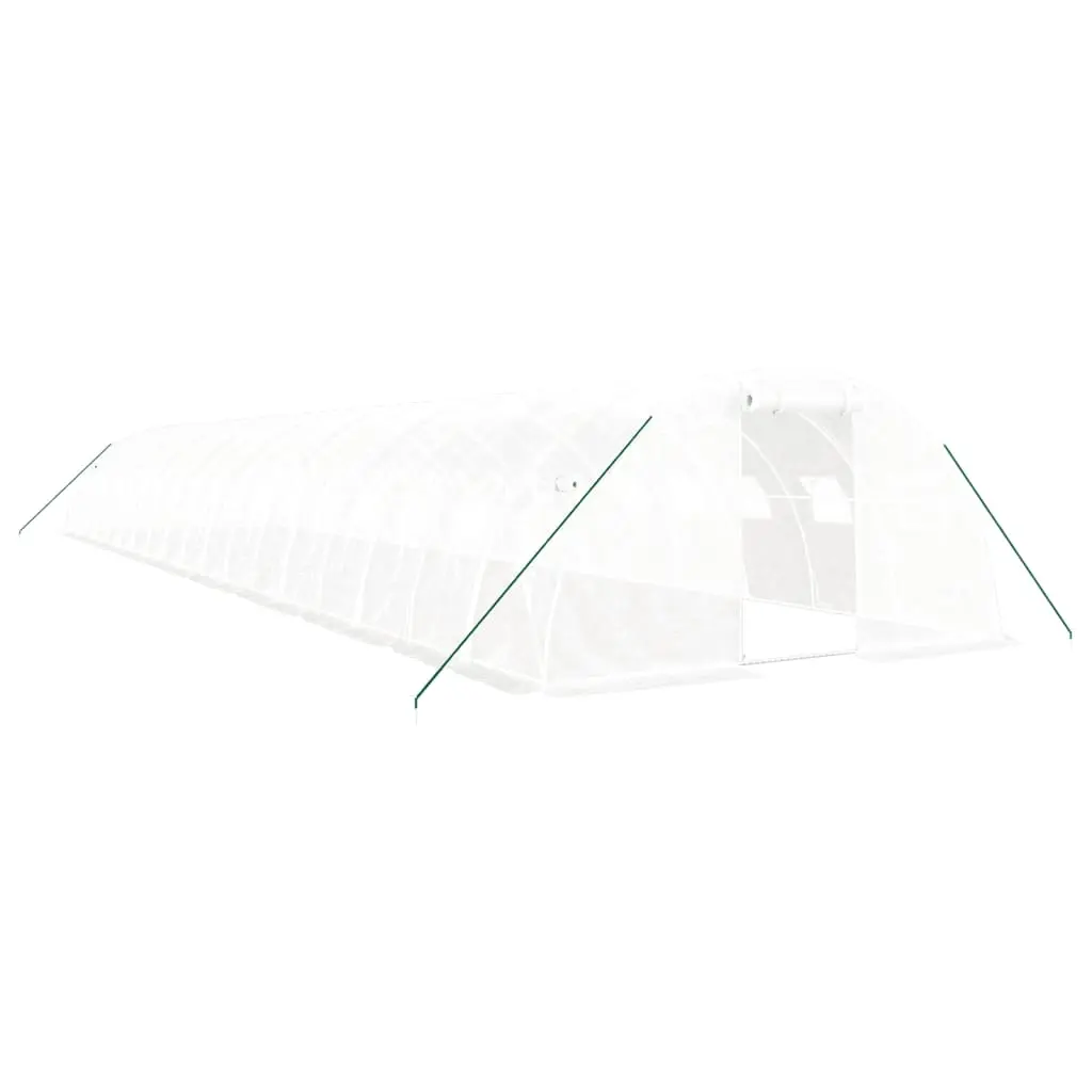 Greenhouse with Steel Frame White 72 m² 18x4x2 m 3188079 - Home & Garden