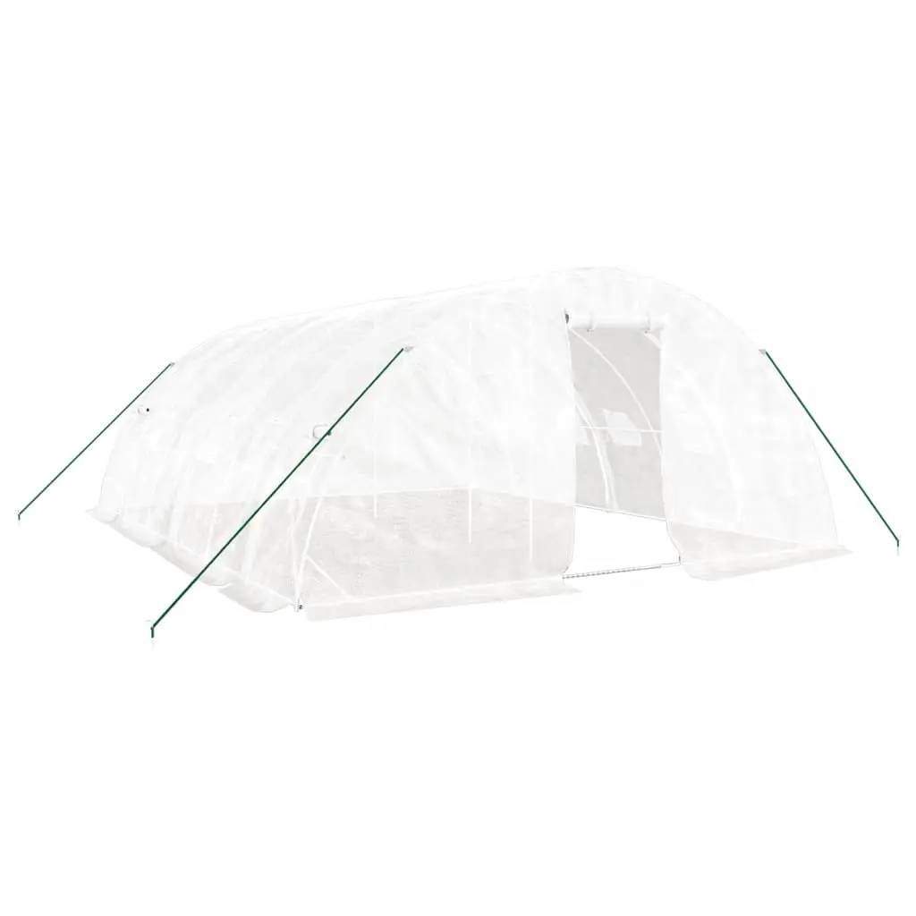 Greenhouse with Steel Frame White 30 m² 6x5x2.3 m 3188095 - Home & Garden