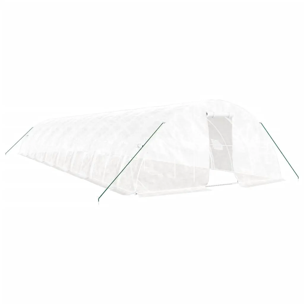 Greenhouse with Steel Frame White 80 m² 16x5x2.3 m 3188100 - Home & Garden