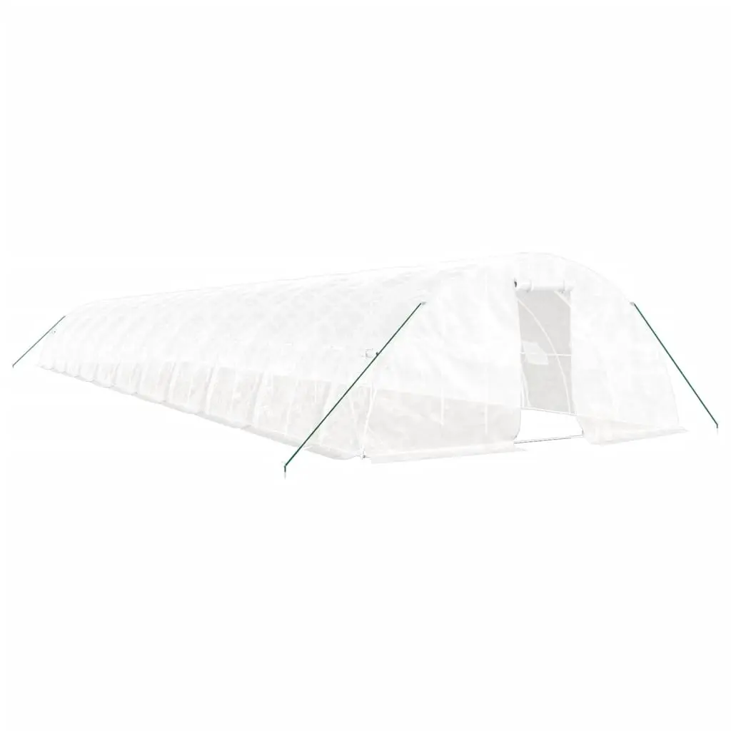 Greenhouse with Steel Frame White 110 m² 22x5x2.3 m 3188103 - Home & Garden