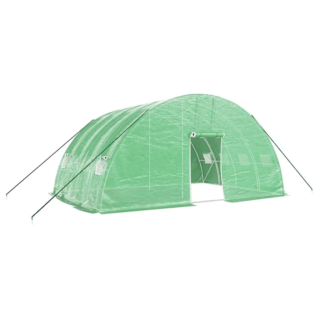 Greenhouse with Steel Frame Green 24 m² 6x4x2.85 m 3188105 - Home & Garden