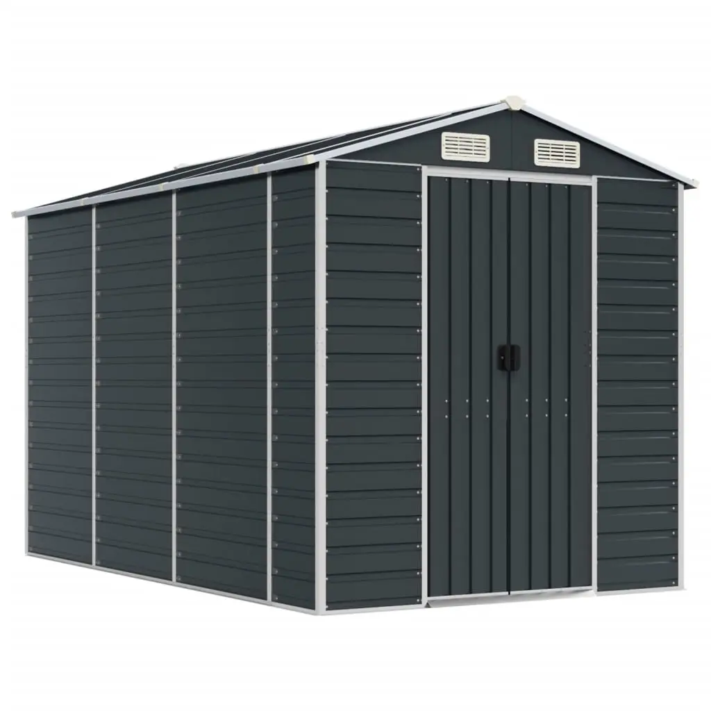 Garden Shed Anthracite 191x300x198 cm Galvanised Steel 3188255 - Best Sellers From $10