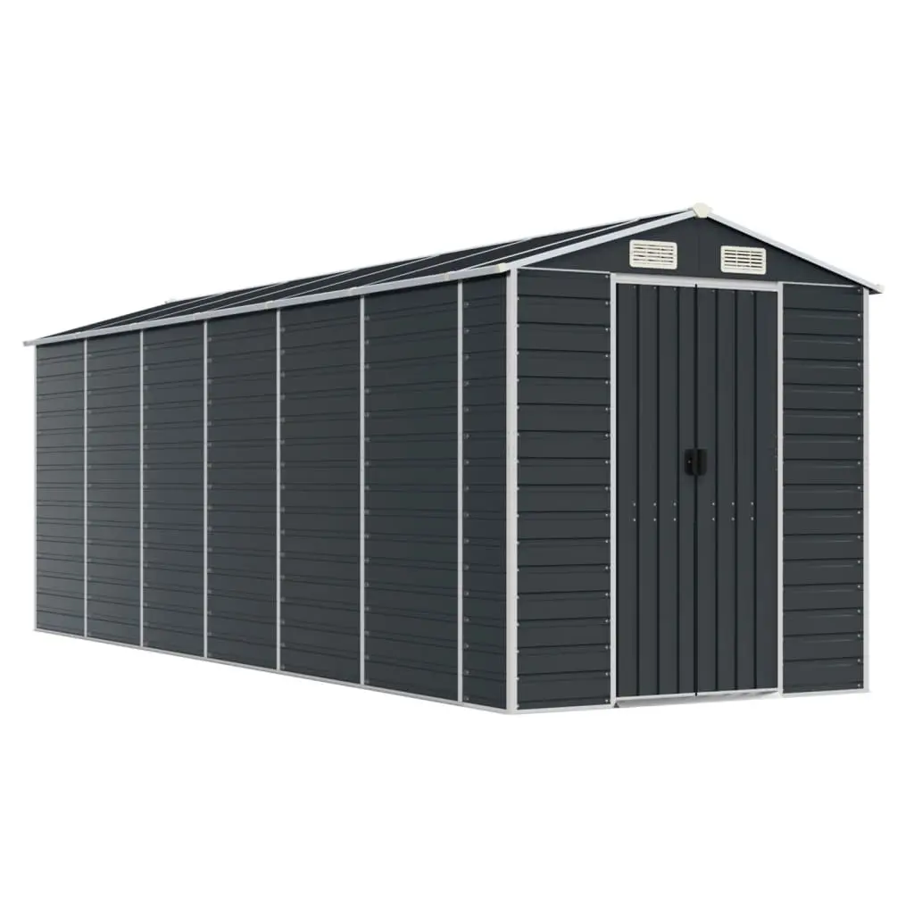 Garden Shed Anthracite 191x555x198 cm Galvanised Steel 3188258 - Home & Garden