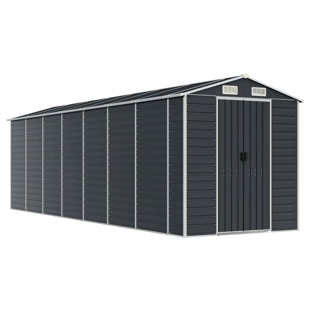 Garden Shed Anthracite 191x640x198 cm Galvanised Steel 3188259 - Home & Garden