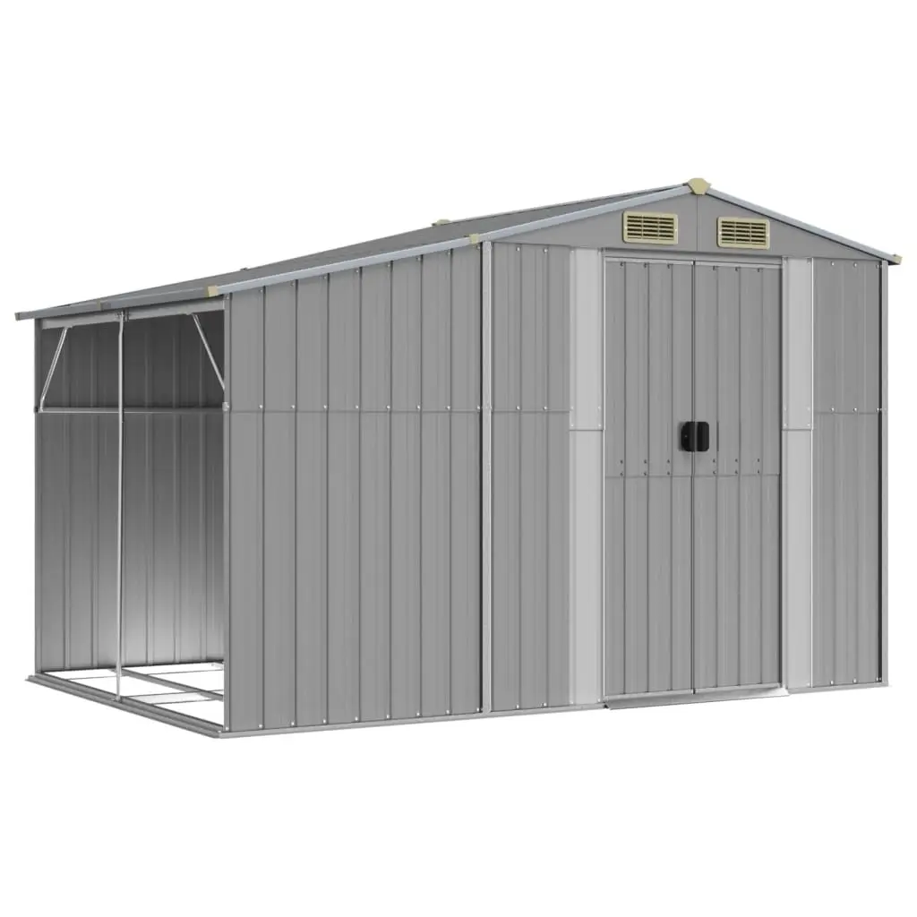 Garden Shed Grey 277x192.5x179 cm Galvanised Steel 3188289 - Home & Garden