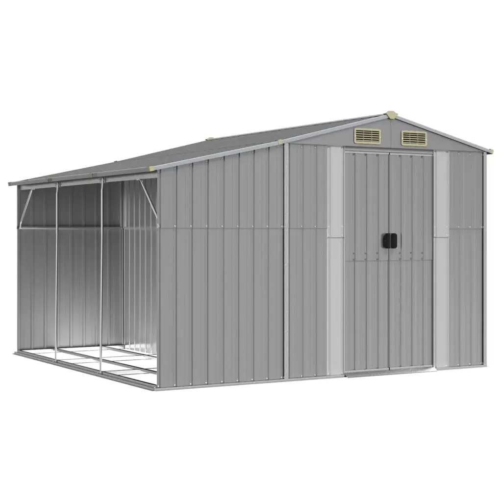 Garden Shed Grey 277x279x179 cm Galvanised Steel 3188290 - Home & Garden