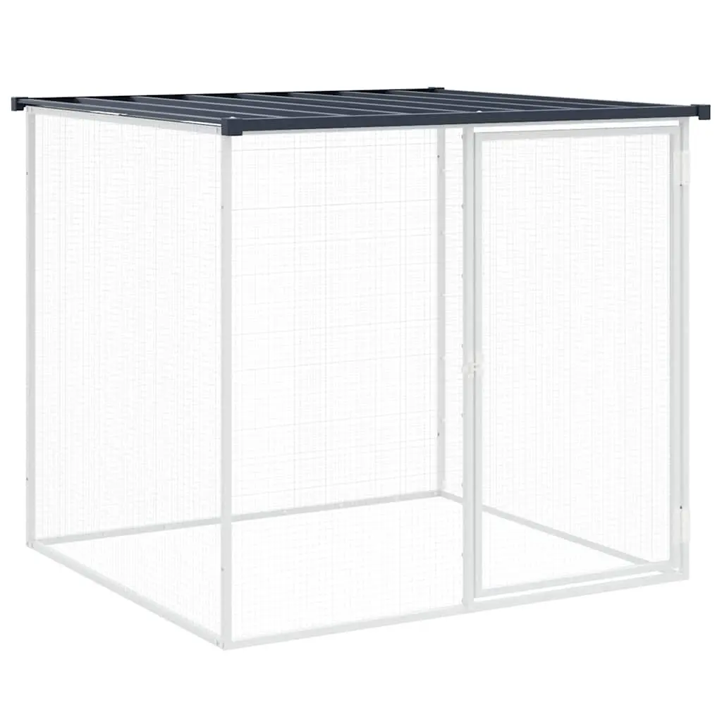 Chicken Cage with Roof Anthracite 103x98x90 cm Galvanised Steel 172337 - Pets