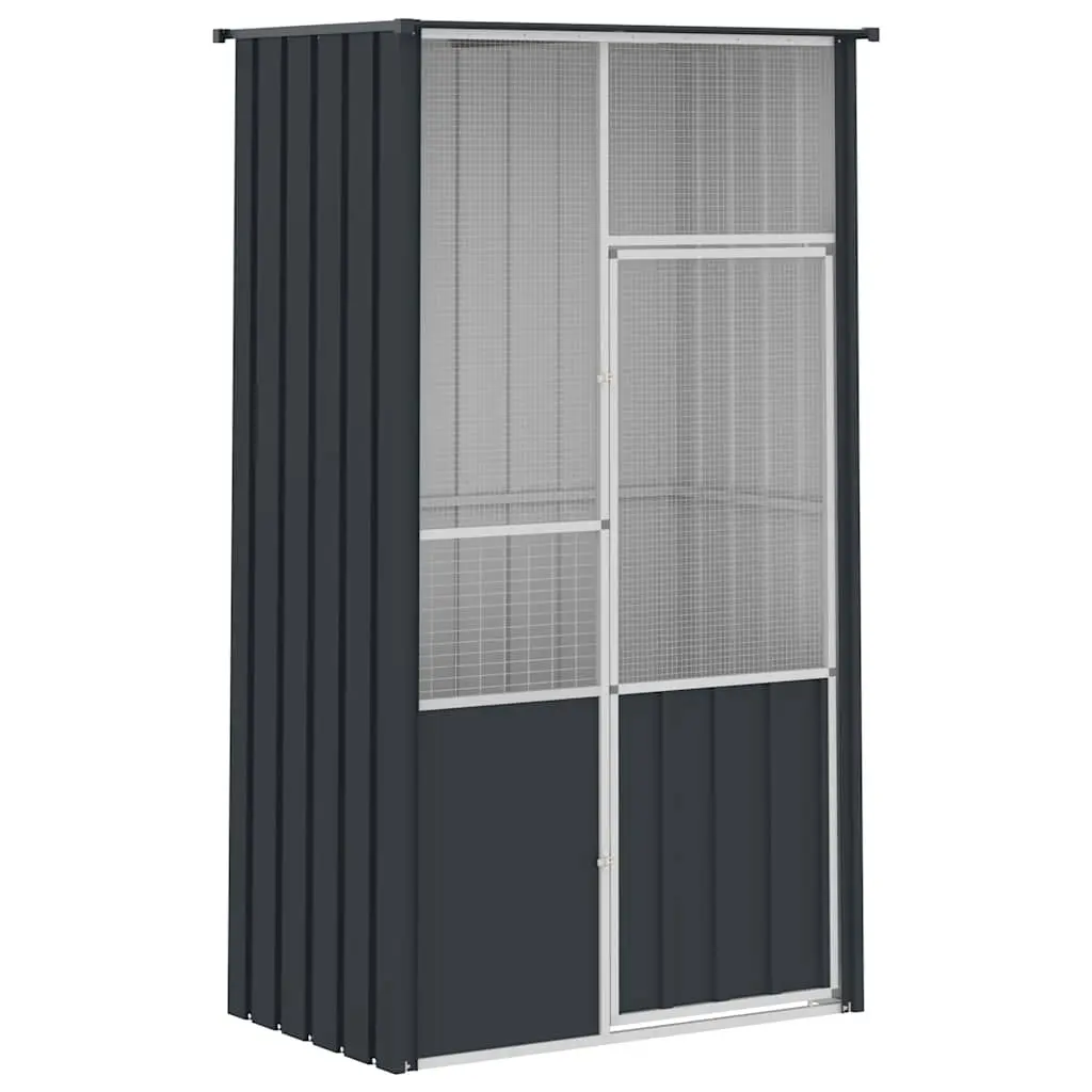 Bird Cage Anthracite 115x78x200 cm Galvanised Steel 172342 - Pets