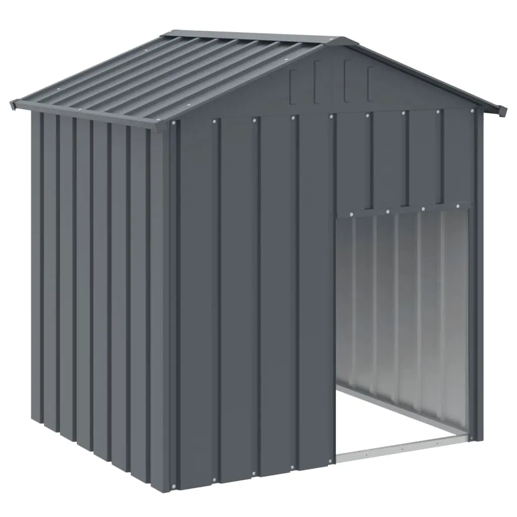 Dog House with Roof Anthracite 117x103x123 cm Galvanised Steel 172349 - Pets