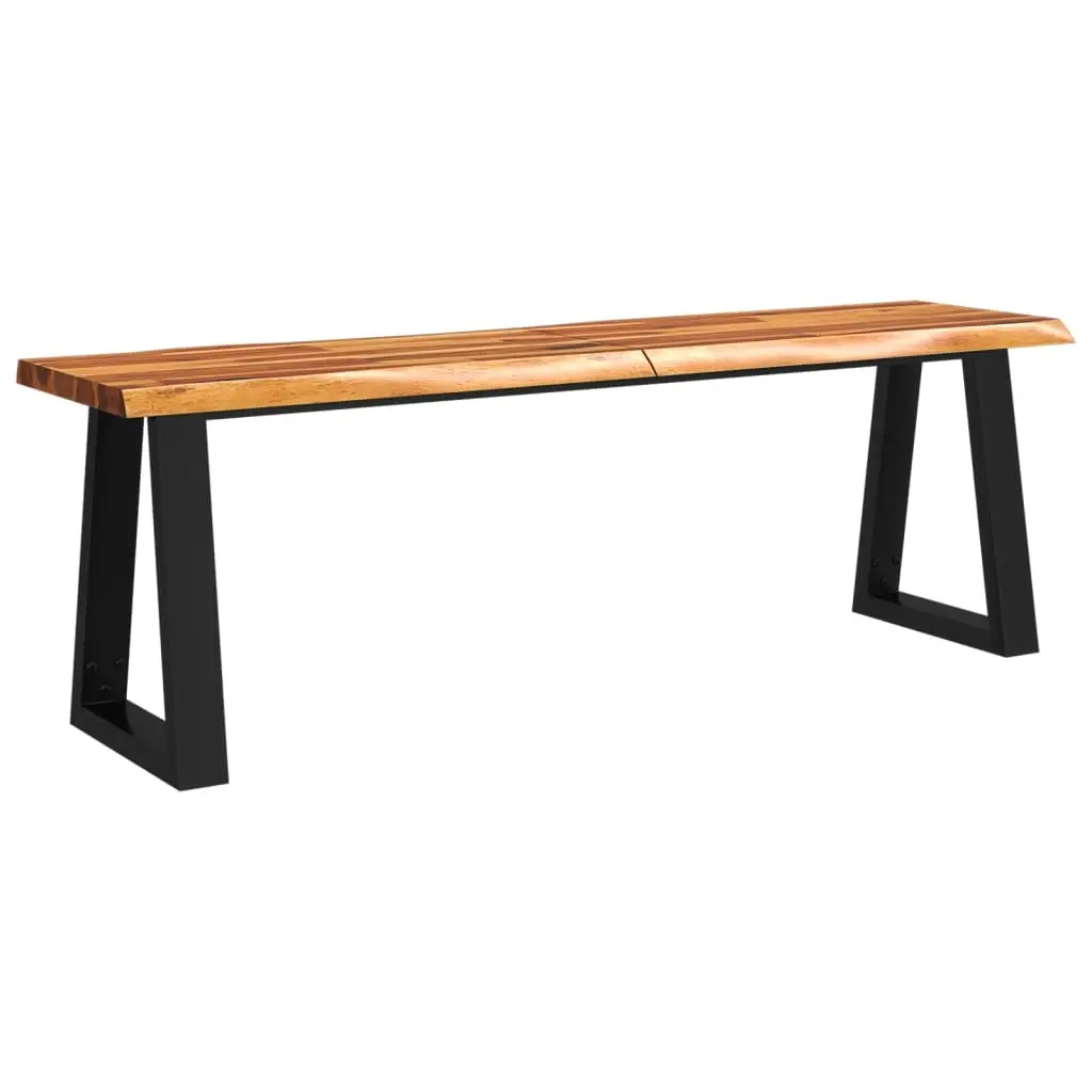 Bench with Live Edge 140 cm Solid Wood Acacia 353294 - Furniture