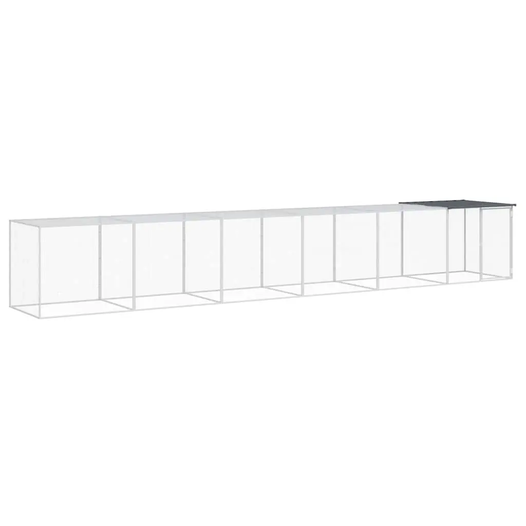 Chicken Cage with Roof Anthracite 603x98x90 cm Galvanised Steel 3189041 - Pets