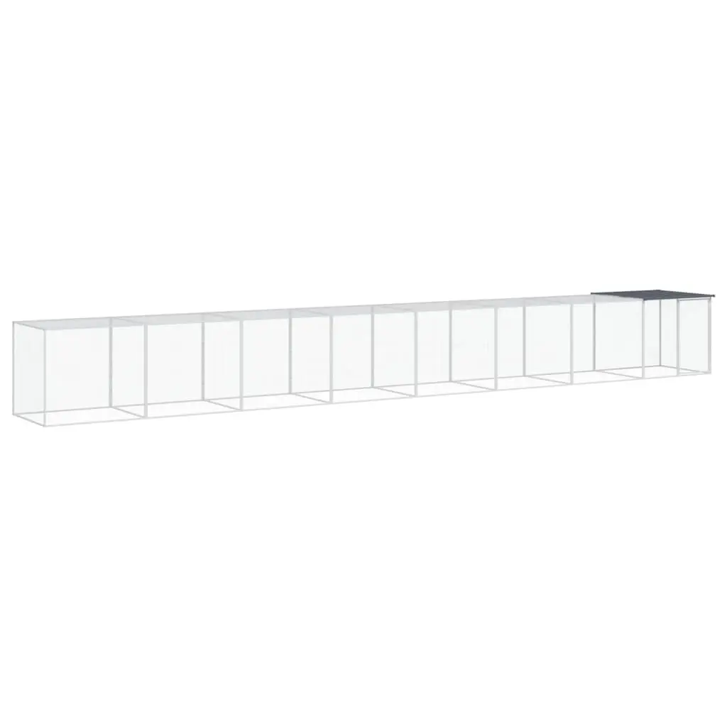 Chicken Cage with Roof Anthracite 803x98x90 cm Galvanised Steel 3189042 - Pets