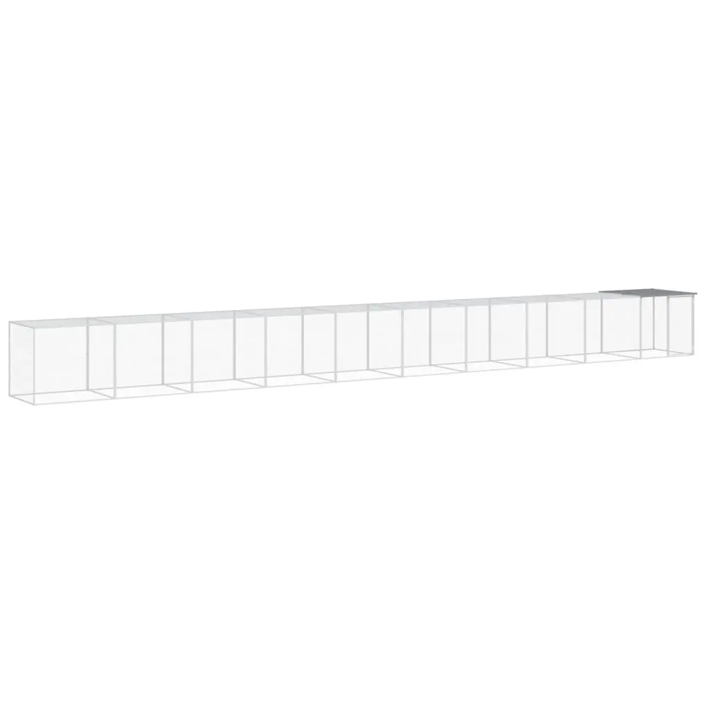 Chicken Cage with Roof Light Grey 1003x98x90 cm Galvanised Steel 3189048 - Pets