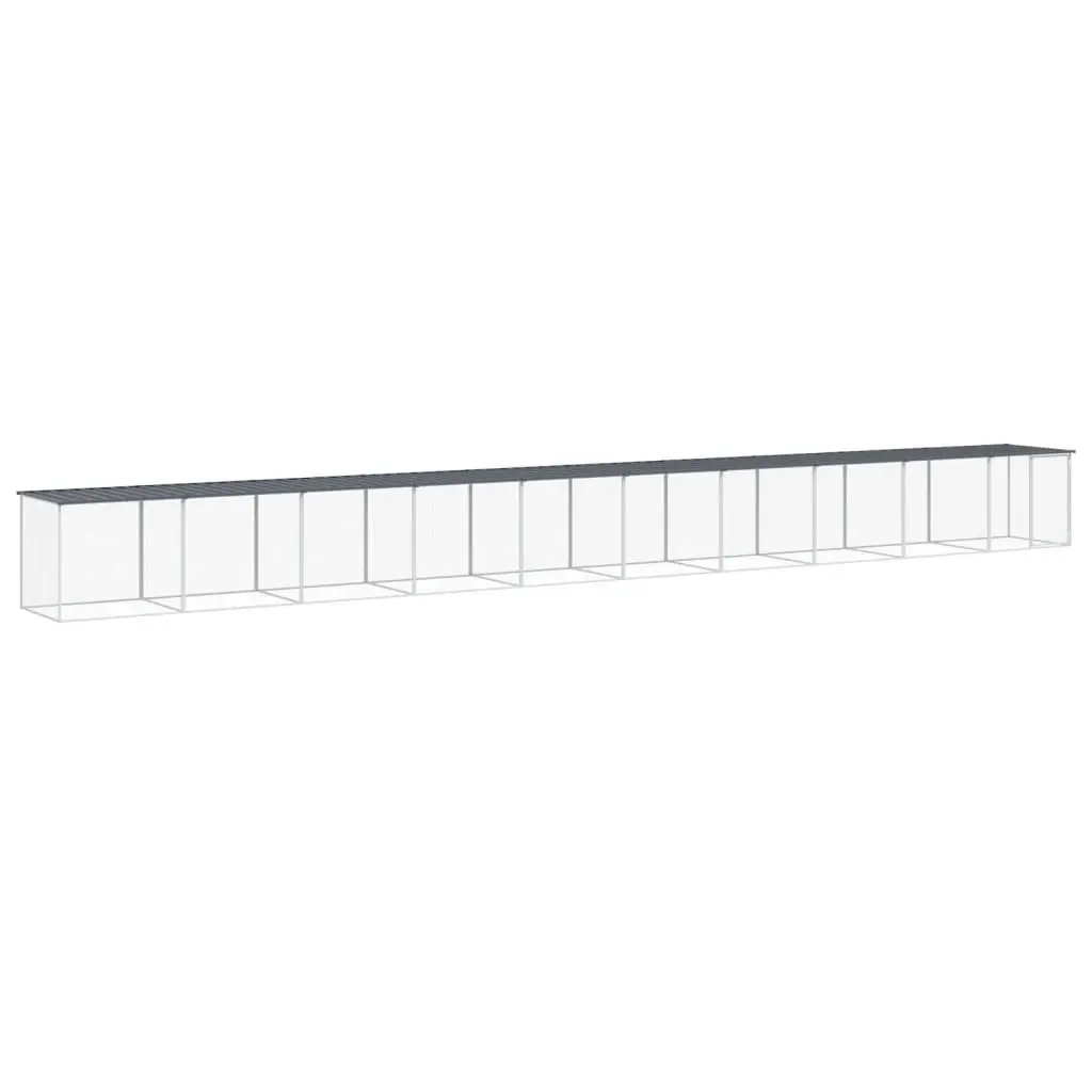Chicken Cage with Roof Anthracite 1003x98x90 cm Galvanised Steel 3189053 - Pets