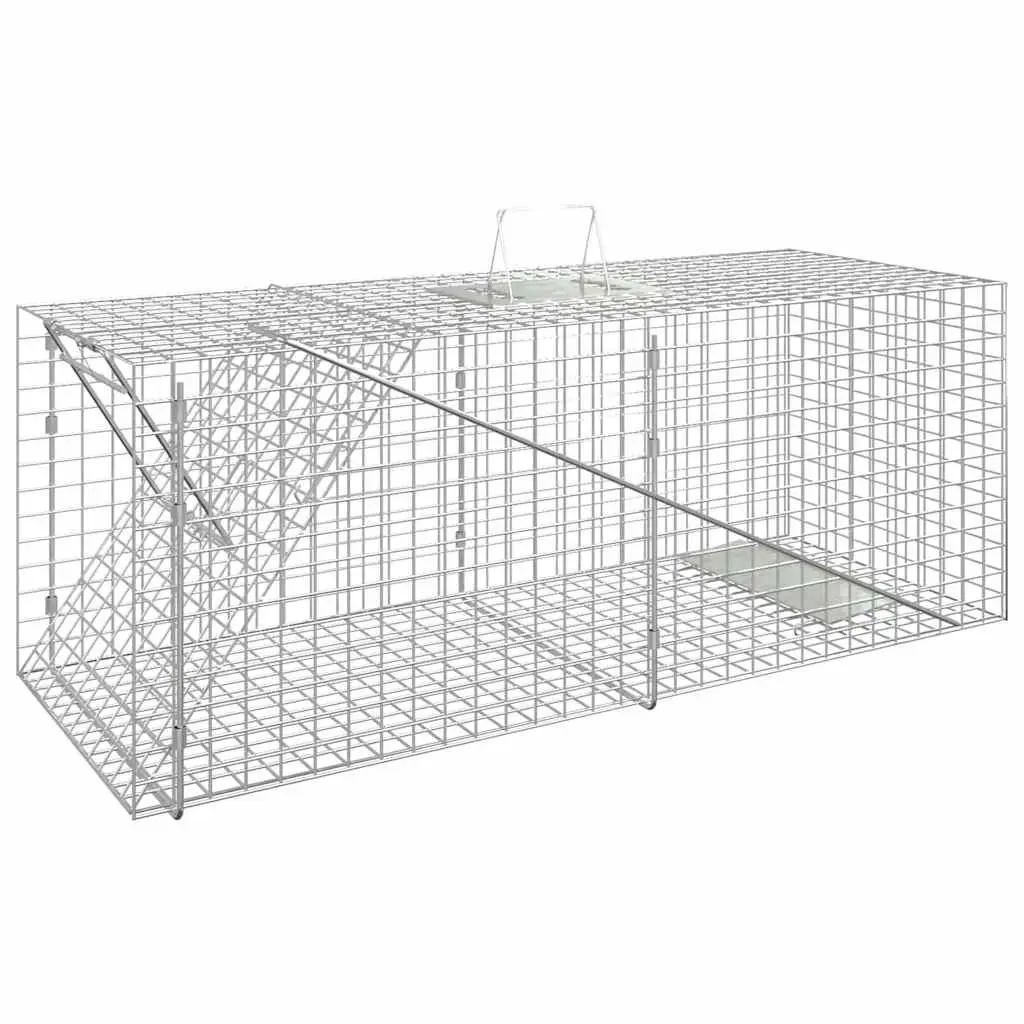 Animal Trap 64.5x25x26.5 cm Galvanised Iron 154933 - Sports & Outdoor