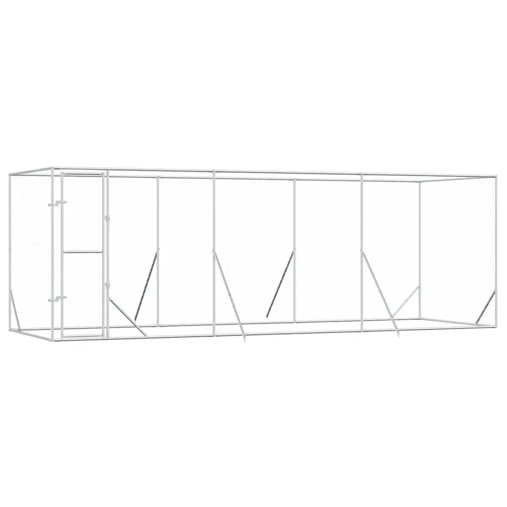 Outdoor Dog Kennel Silver 6x2x2 m Galvanised Steel 3190459 - Pets