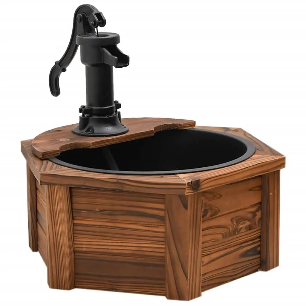 Water Fountain with Pump 57x57x53 cm Solid Wood Fir 364854 - Home & Garden