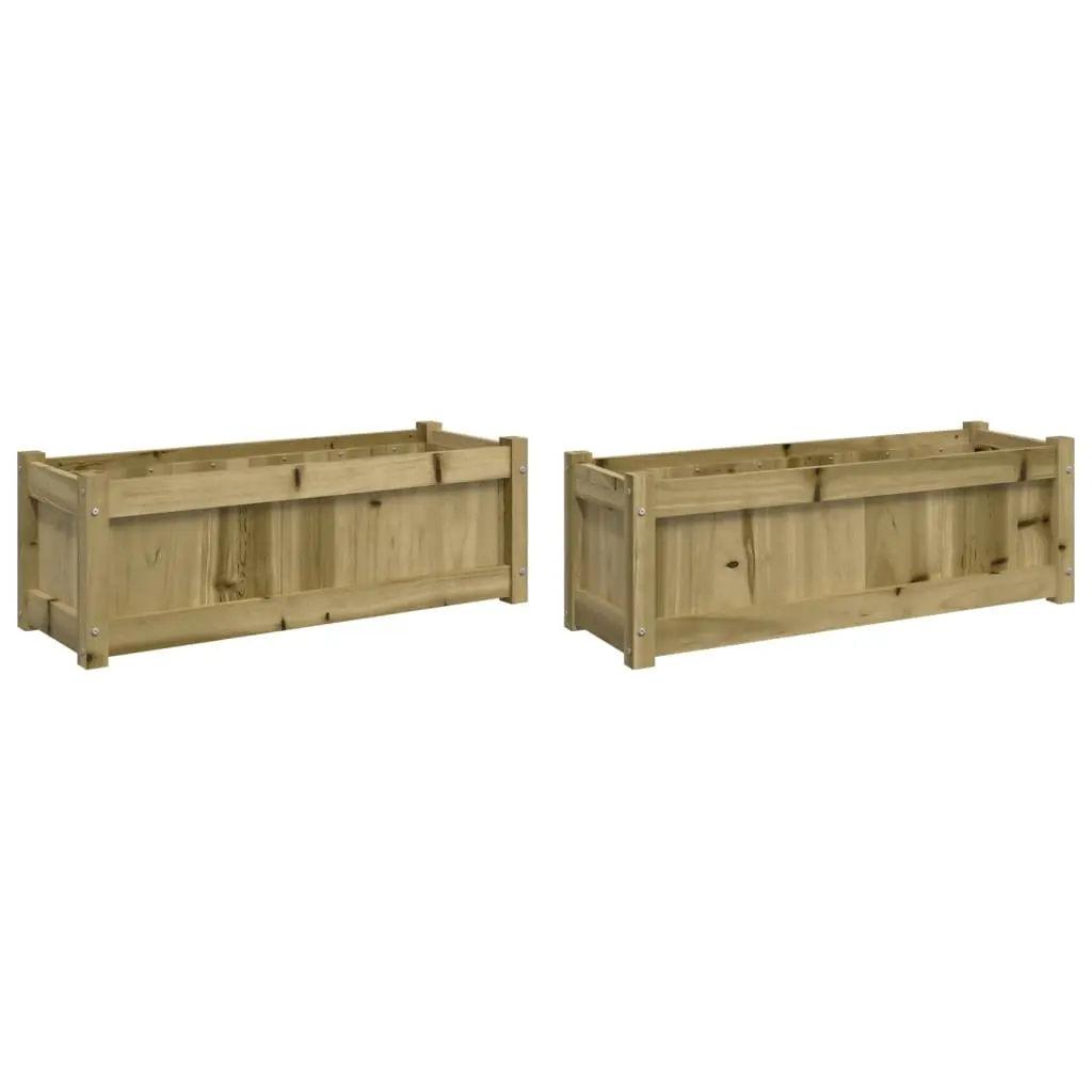 Garden Planters 2 pcs Impregnated Wood Pine 837458 - Home & Garden