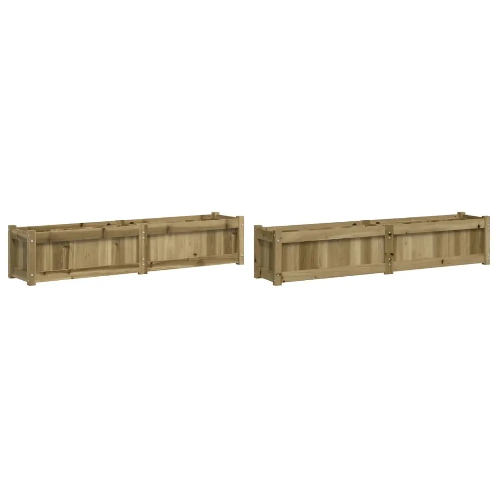 Garden Planters 2 pcs Impregnated Wood Pine 837483 - Home & Garden