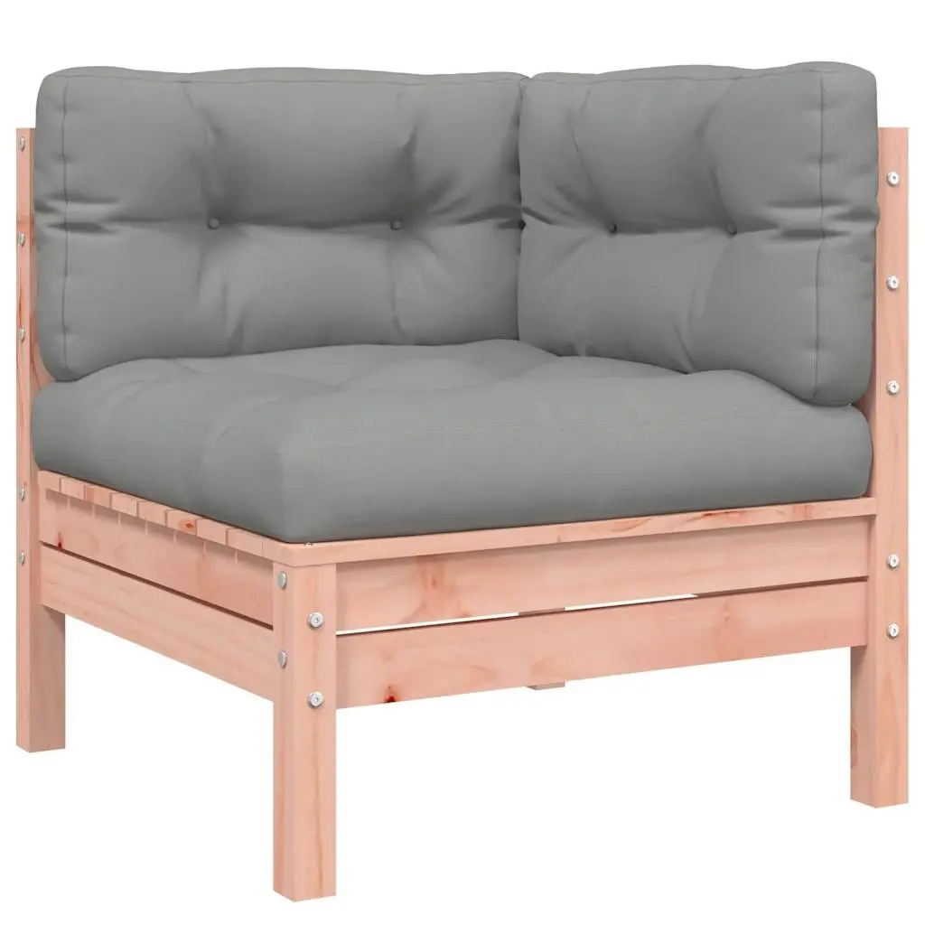 Garden Sofa Corner with Cushions Solid Wood Douglas 838151 - Furniture
